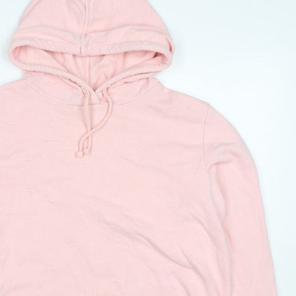 Marks & Spencer Women Pink Size 12 Pullover Drawstring Hoodie