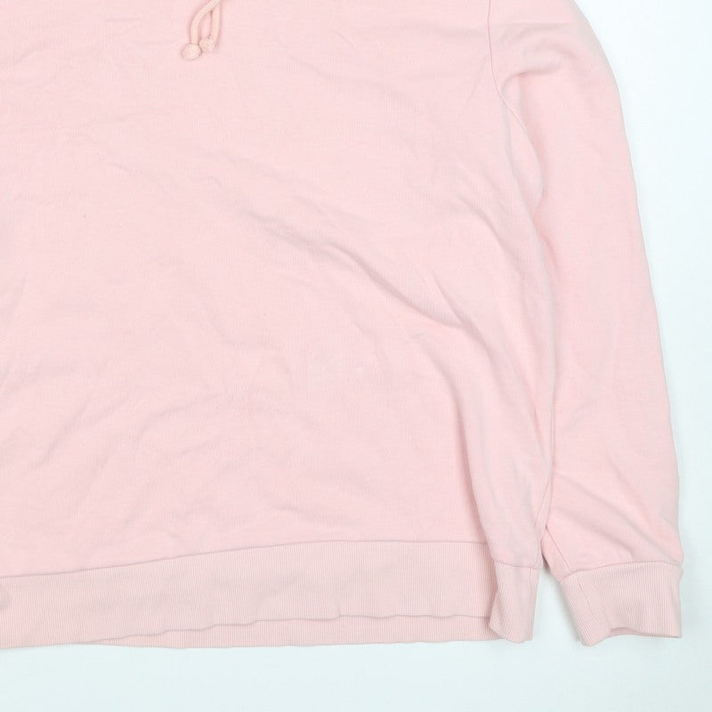 Marks & Spencer Women Pink Size 12 Pullover Drawstring Hoodie