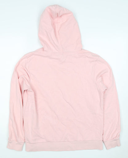 Marks & Spencer Women Pink Size 12 Pullover Drawstring Hoodie