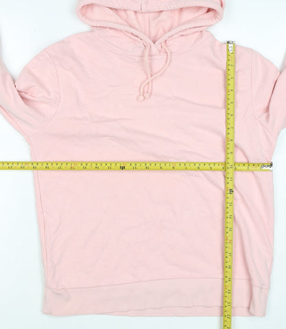 Marks & Spencer Women Pink Size 12 Pullover Drawstring Hoodie