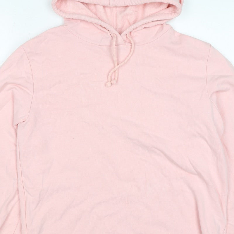 Marks & Spencer Women Pink Size 12 Pullover Drawstring Hoodie