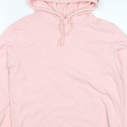 Marks & Spencer Women Pink Size 12 Pullover Drawstring Hoodie