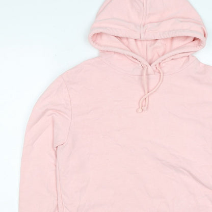 Marks & Spencer Women Pink Size 12 Pullover Drawstring Hoodie