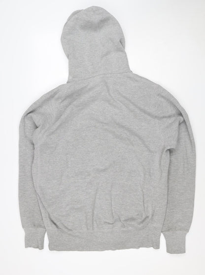 Wombat Men’s Grey XL Full Zip Logo Hoodie Fleece Drawstring Pockets