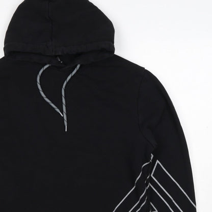 Next Men’s Black M Pullover Hoodie Geometric Graphic Print Drawstring