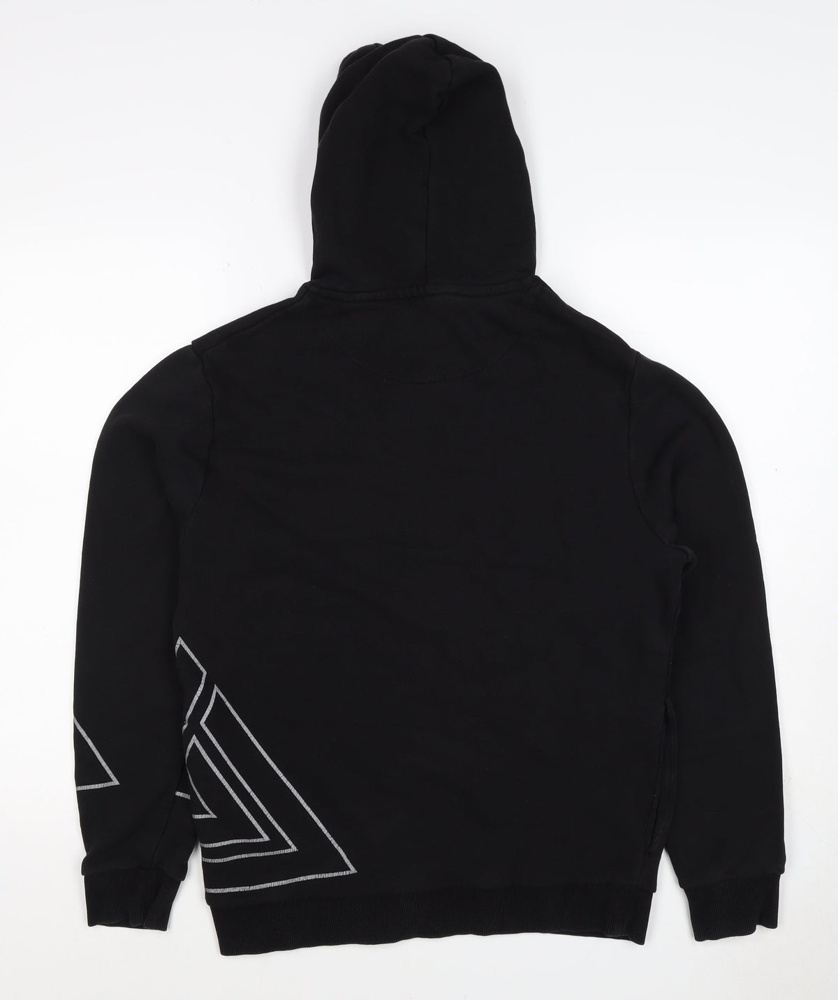 Next Men’s Black M Pullover Hoodie Geometric Graphic Print Drawstring