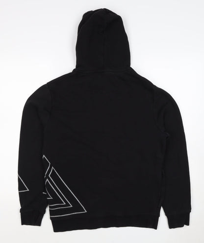 Next Men’s Black M Pullover Hoodie Geometric Graphic Print Drawstring