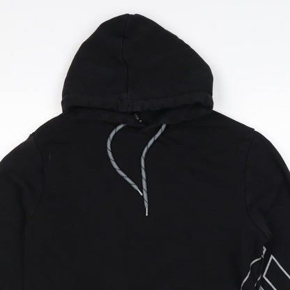 Next Men’s Black M Pullover Hoodie Geometric Graphic Print Drawstring