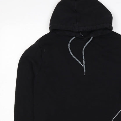 Next Men’s Black M Pullover Hoodie Geometric Graphic Print Drawstring