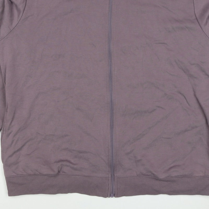 Bench Women’s Purple UK 24 Full Zip High Neck Logo Sweatshirt