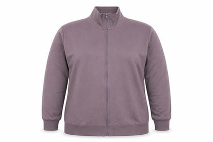 Bench Women’s Purple UK 24 Full Zip High Neck Logo Sweatshirt