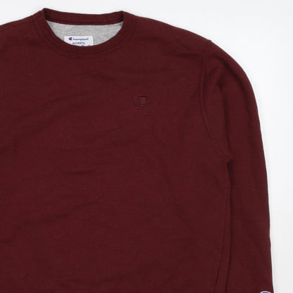 Champion Men’s Burgundy M Crew Neck Logo Cotton Blend Sweatshirt