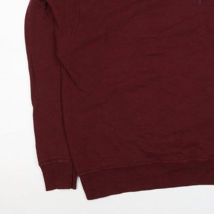 Champion Men’s Burgundy M Crew Neck Logo Cotton Blend Sweatshirt