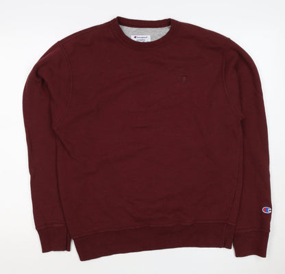 Champion Men’s Burgundy M Crew Neck Logo Cotton Blend Sweatshirt