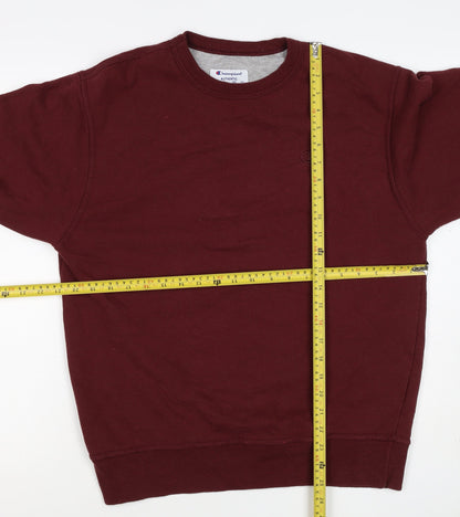 Champion Men’s Burgundy M Crew Neck Logo Cotton Blend Sweatshirt