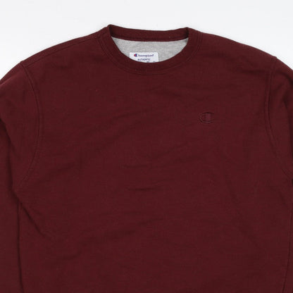 Champion Men’s Burgundy M Crew Neck Logo Cotton Blend Sweatshirt