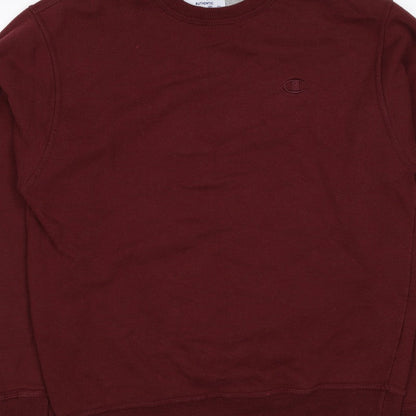 Champion Men’s Burgundy M Crew Neck Logo Cotton Blend Sweatshirt