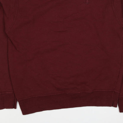 Champion Men’s Burgundy M Crew Neck Logo Cotton Blend Sweatshirt