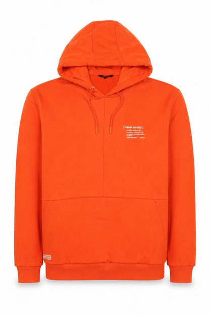 LC Waikiki Men’s Orange M Relaxed Graphic Print Pullover Hoodie
