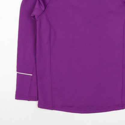 Dare 2b Girls Purple 11-12 Years 1/4 Zip High Neck Sweatshirt