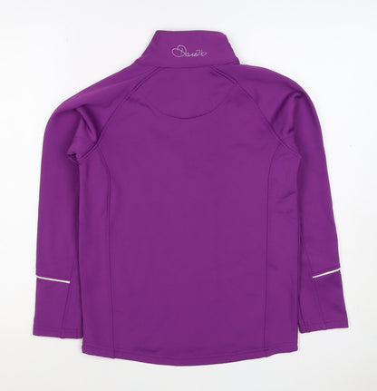 Dare 2b Girls Purple 11-12 Years 1/4 Zip High Neck Sweatshirt