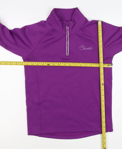 Dare 2b Girls Purple 11-12 Years 1/4 Zip High Neck Sweatshirt
