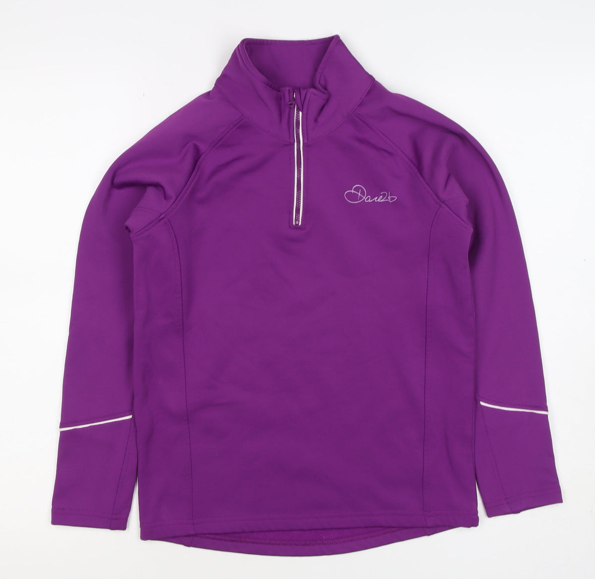 Dare 2b Girls Purple 11-12 Years 1/4 Zip High Neck Sweatshirt