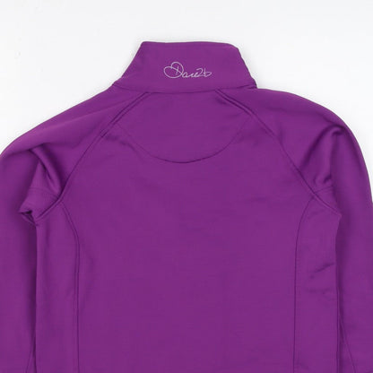 Dare 2b Girls Purple 11-12 Years 1/4 Zip High Neck Sweatshirt