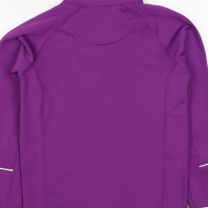 Dare 2b Girls Purple 11-12 Years 1/4 Zip High Neck Sweatshirt