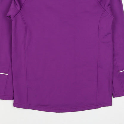 Dare 2b Girls Purple 11-12 Years 1/4 Zip High Neck Sweatshirt