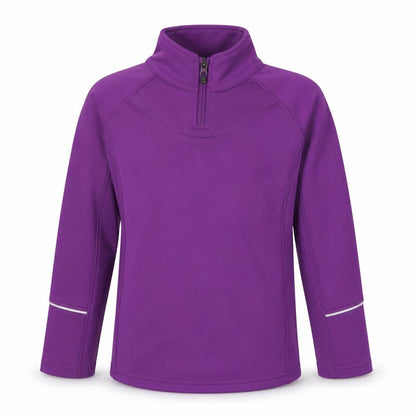 Dare 2b Girls Purple 11-12 Years 1/4 Zip High Neck Sweatshirt