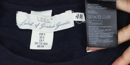 H&M Men’s Black S ATL-PAC Atlantic Pacific Graphic Crew Sweatshirt
