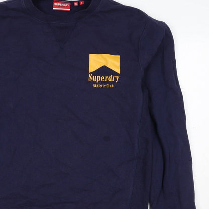 Superdry Men’s Blue S Pullover Sweatshirt London Athletic Club Logo