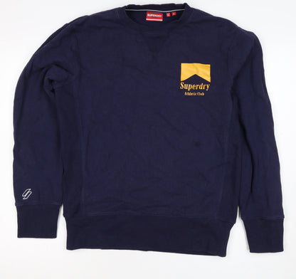 Superdry Men’s Blue S Pullover Sweatshirt London Athletic Club Logo