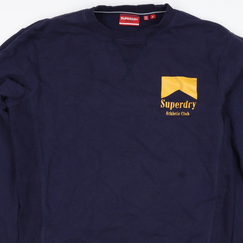 Superdry Men’s Blue S Pullover Sweatshirt London Athletic Club Logo