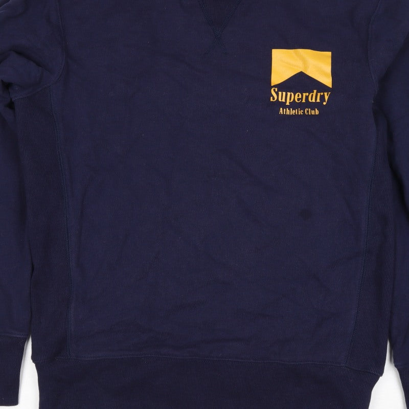 Superdry Men’s Blue S Pullover Sweatshirt London Athletic Club Logo