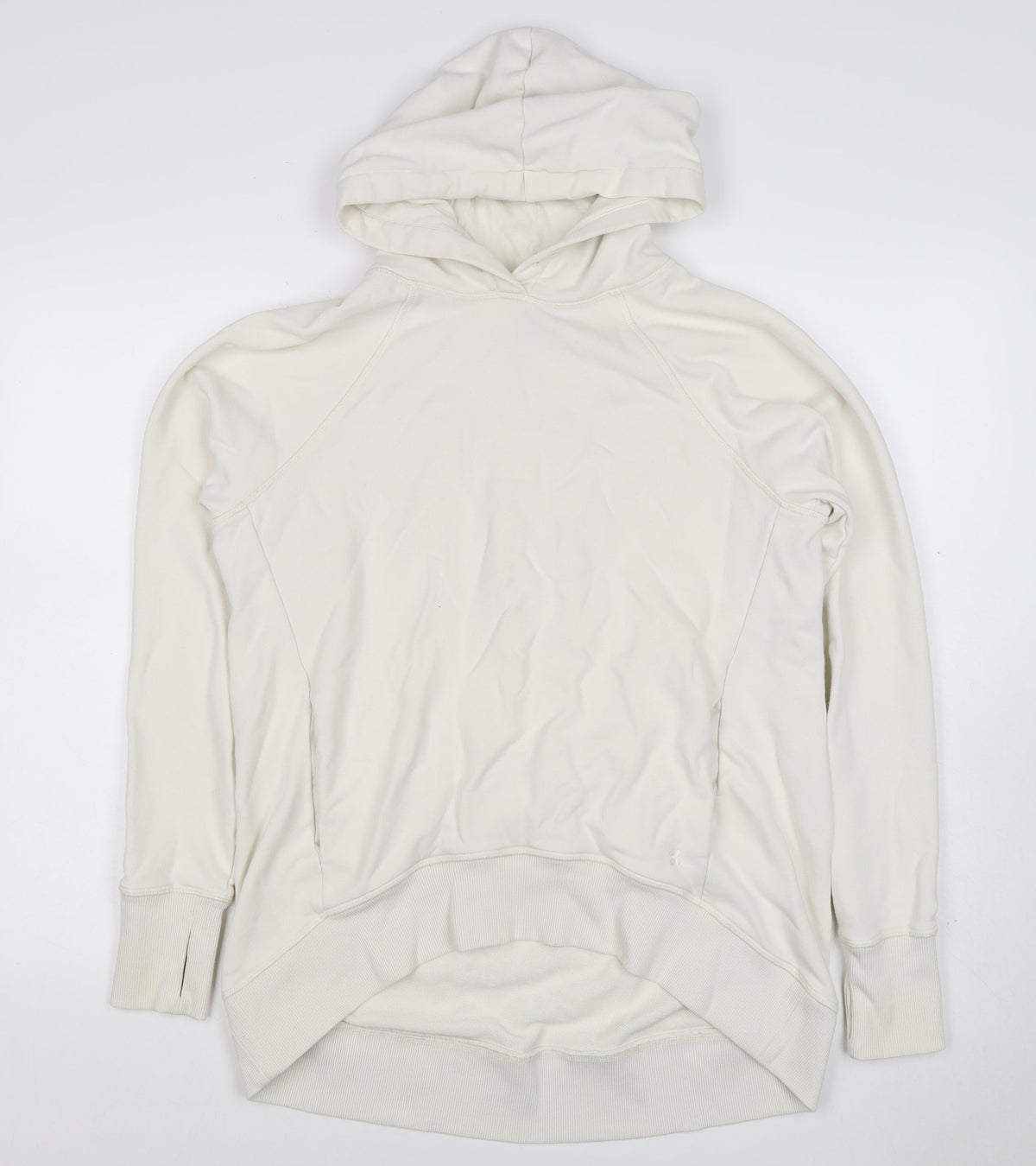 Sweaty Betty Women Ivory XS Pullover Hoodie Raglan Long Sleeve