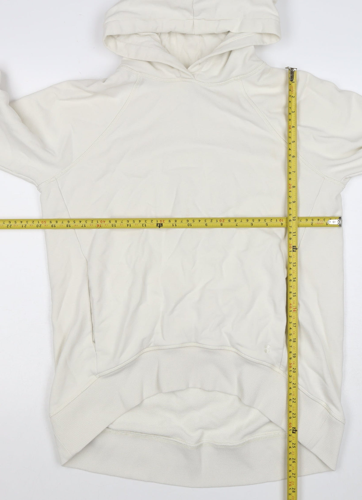 Sweaty Betty Women Ivory XS Pullover Hoodie Raglan Long Sleeve
