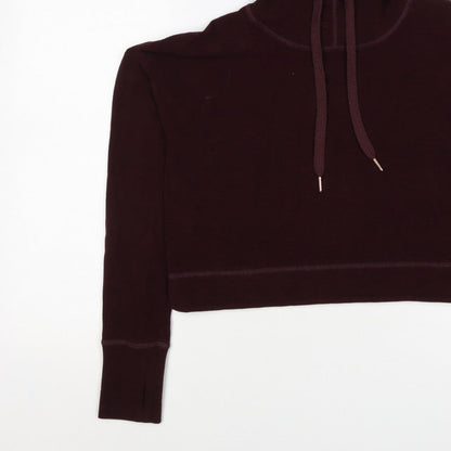 Sweaty Betty Women’s Burgundy S Velour Hooded Pullover Sweatshirt