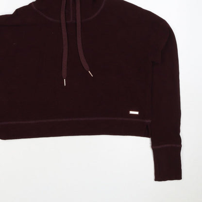 Sweaty Betty Women’s Burgundy S Velour Hooded Pullover Sweatshirt