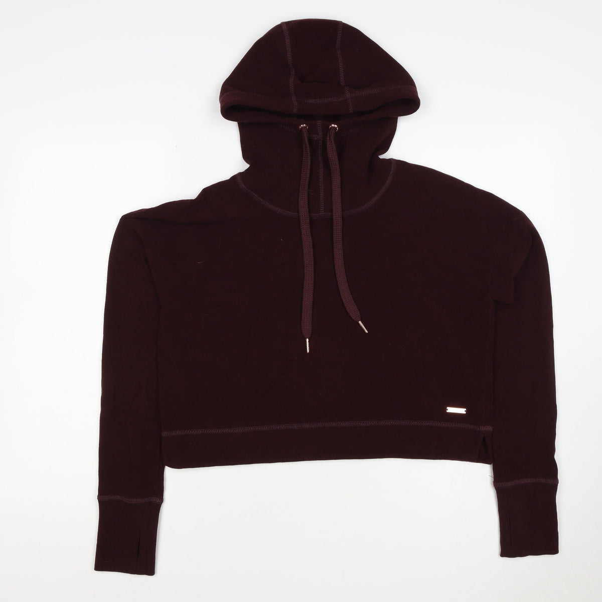Sweaty Betty Women’s Burgundy S Velour Hooded Pullover Sweatshirt