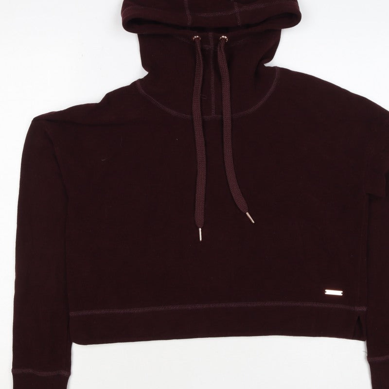 Sweaty Betty Women’s Burgundy S Velour Hooded Pullover Sweatshirt