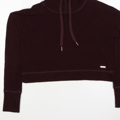 Sweaty Betty Women’s Burgundy S Velour Hooded Pullover Sweatshirt