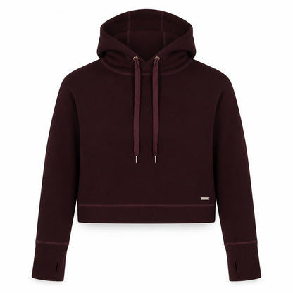 Sweaty Betty Women’s Burgundy S Velour Hooded Pullover Sweatshirt
