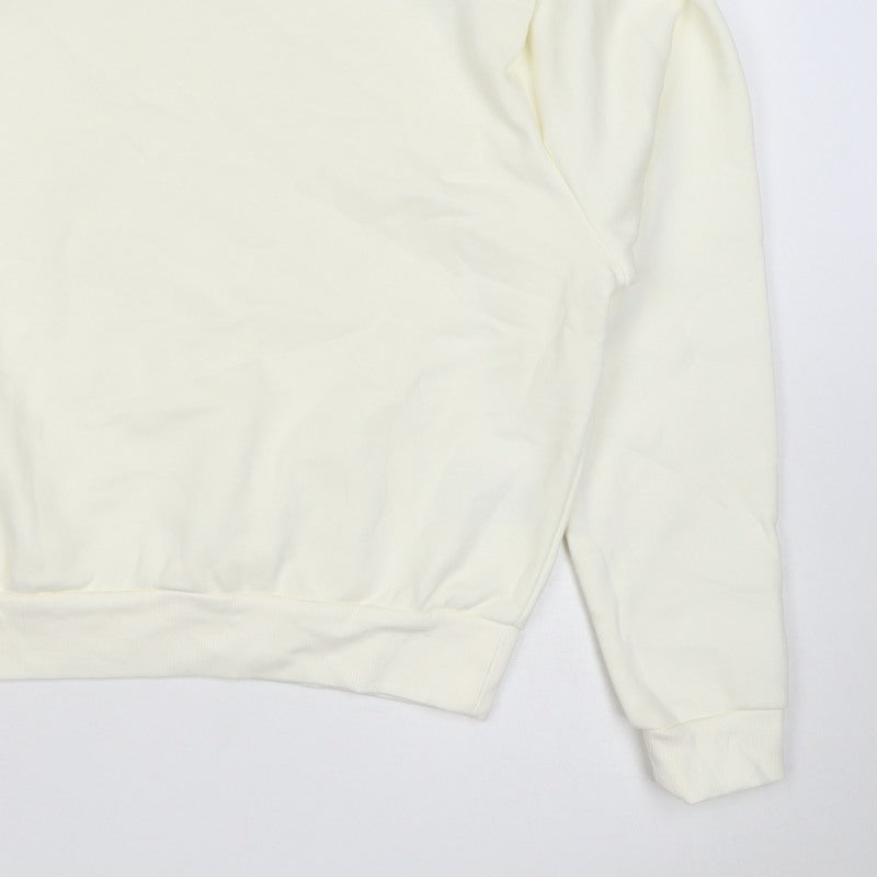 H&M Women Ivory S Pullover Crew Neck Raglan Sweatshirt