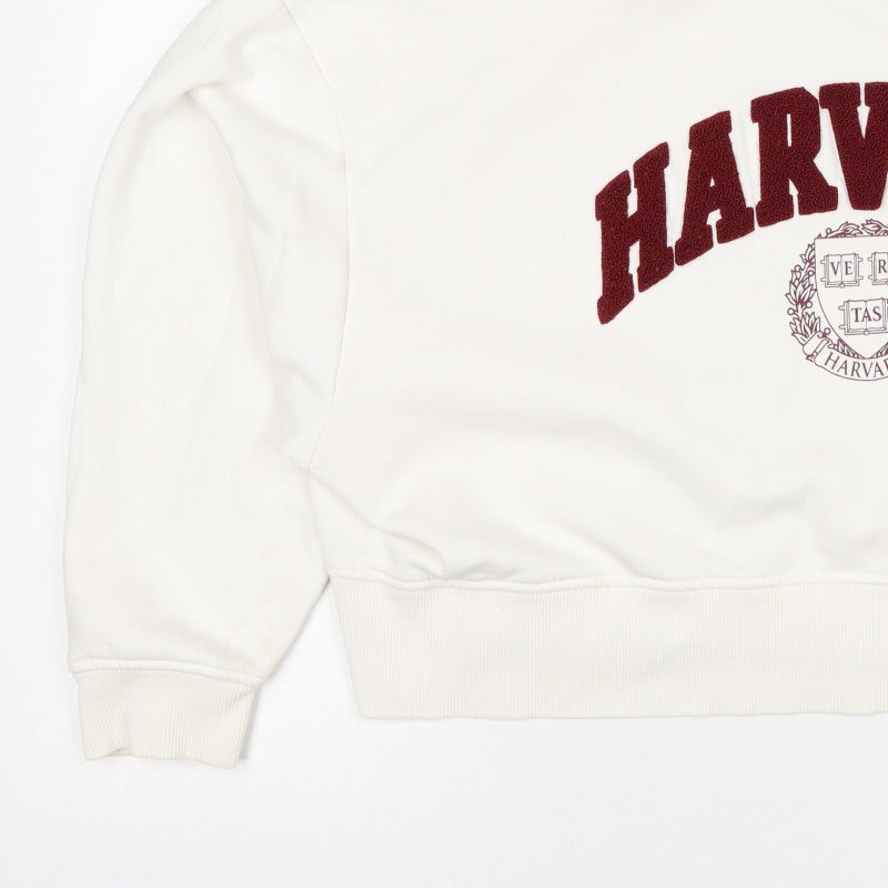 Harvard Women’s Ivory M College Logo Crew Neck Sweatshirt