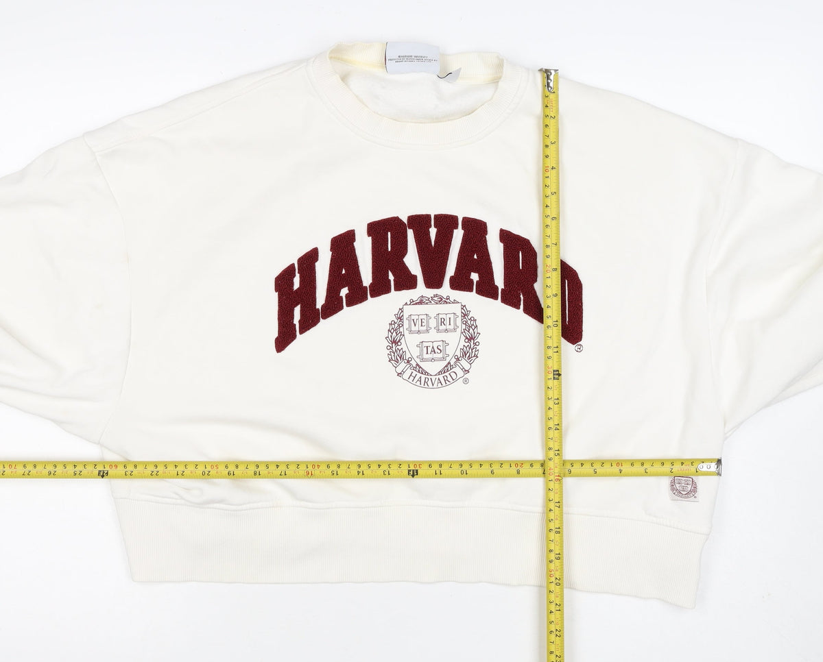 Harvard Women’s Ivory M College Logo Crew Neck Sweatshirt
