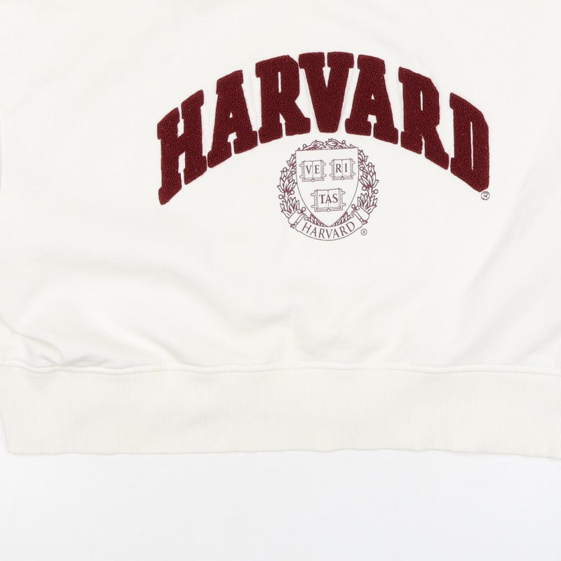 Harvard Women’s Ivory M College Logo Crew Neck Sweatshirt
