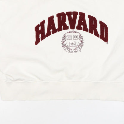 Harvard Women’s Ivory M College Logo Crew Neck Sweatshirt