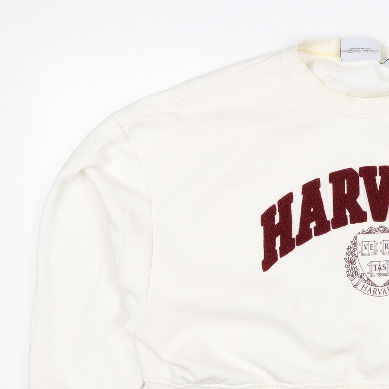 Harvard Women’s Ivory M College Logo Crew Neck Sweatshirt